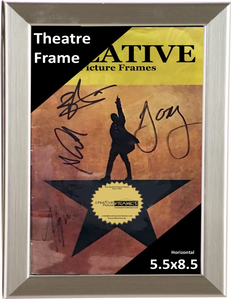 Creative Picture Frames [5.5x8.5bk] Black Theatre Frame, Holds 5.5x8.5-inch Media with Installed Hanger and Easel (Theatre Bill not Included) - Image 1